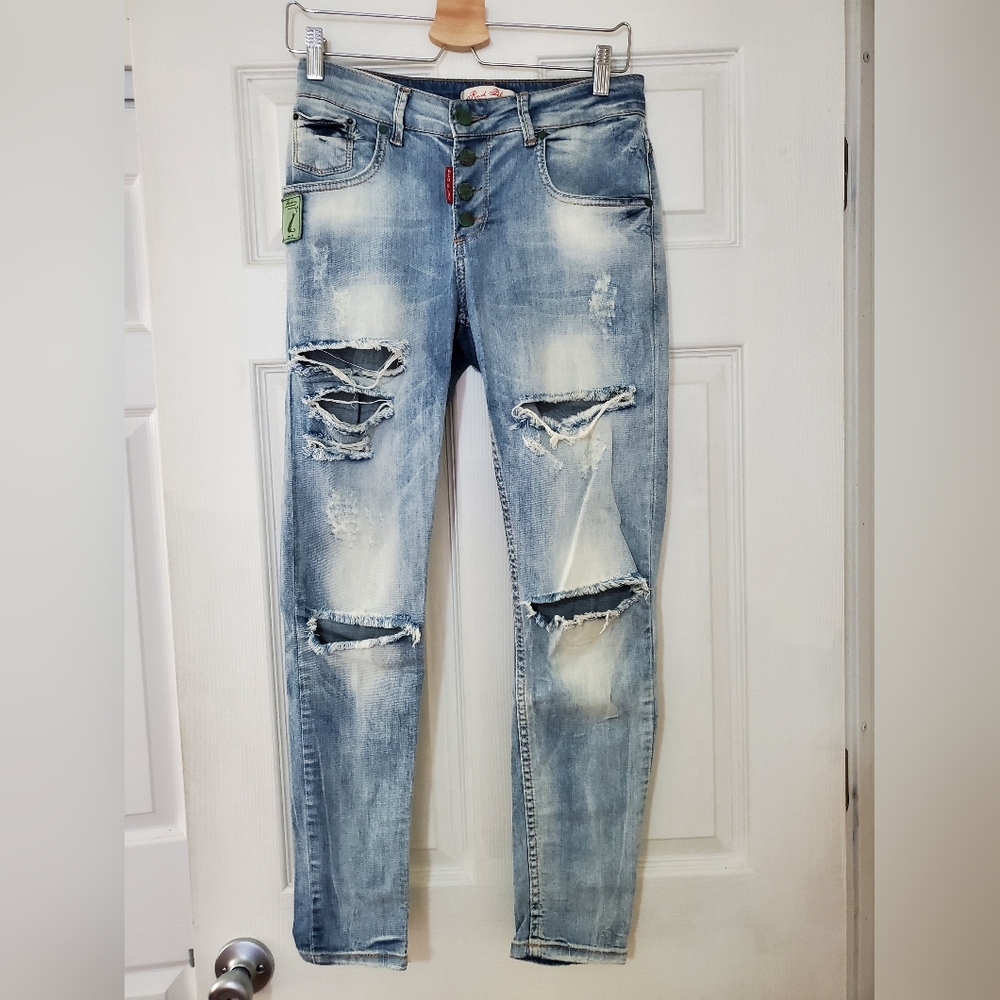Red Blue women jeans size 25